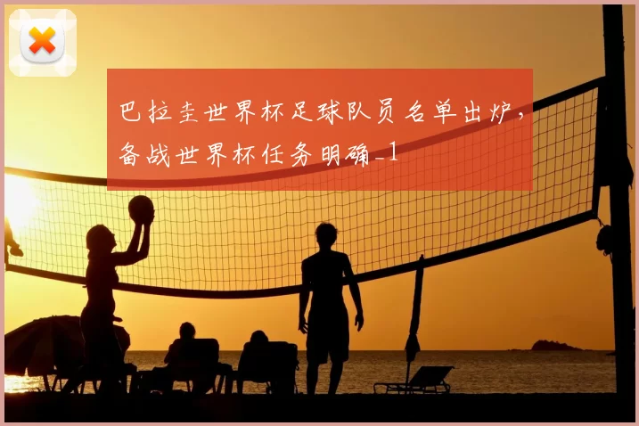 巴拉圭世界杯足球队员名单出炉，备战世界杯任务明确_1