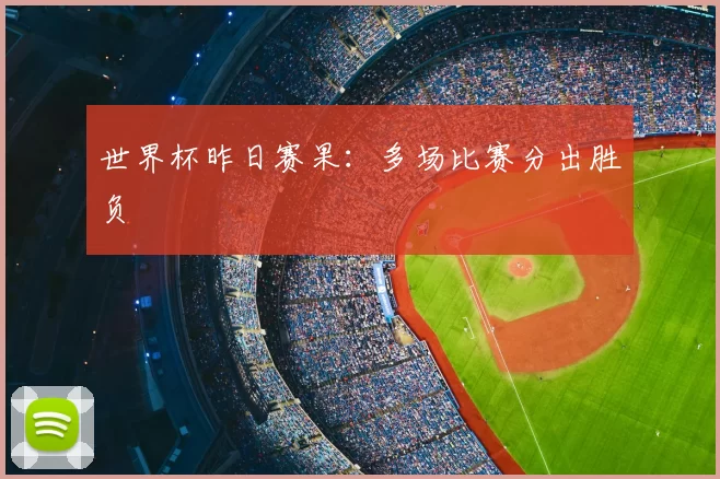世界杯昨日赛果：多场比赛分出胜负